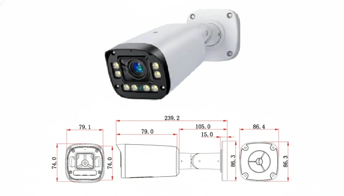 AI IPC，S265 6MP 子弹头智能AI IP摄像头，双光源